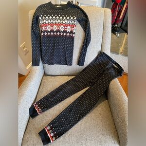 Hanna Andersson Fair Isle Kids Pajama Set size 6/7